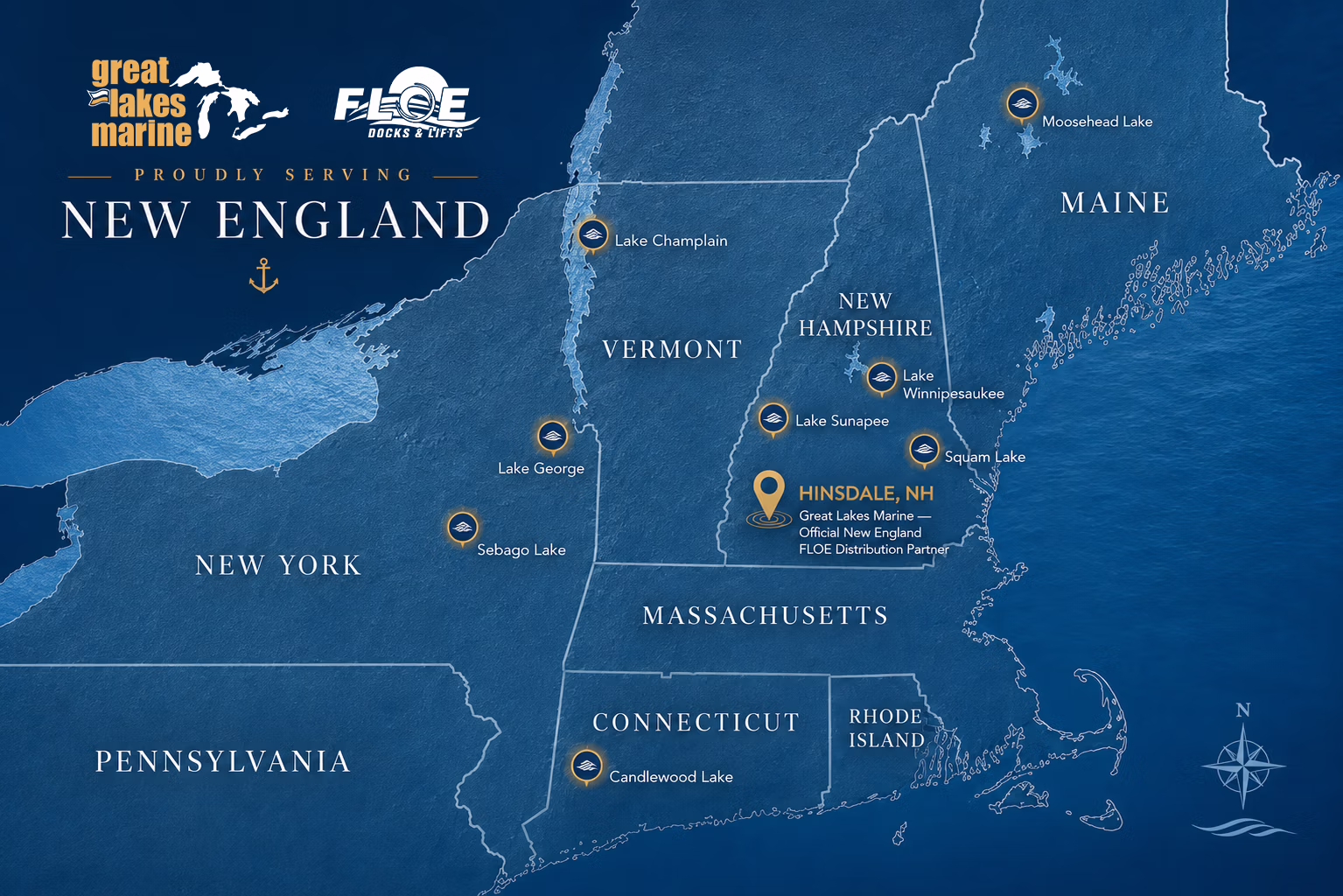 FLOE New England distributor map